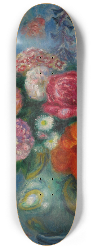 William James Glackens - Bouquet with Poppy 8.25 inch art skate deck William James Glackens - Bouquet with Poppy 8.25 inch art skate deck