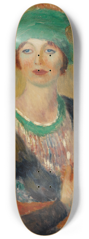 William James Glackens - Girl in Green Turban 8.25 inch art skate deck William James Glackens - Girl in Green Turban 8.25 inch art skate deck