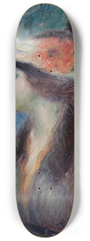 William James Glackens - Girl with Flowered Hat 8.25 inch art skate deck William James Glackens - Girl with Flowered Hat 8.25 inch art skate deck