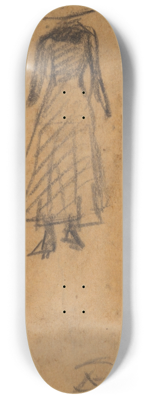 William James Glackens - Sketch ofFigures 8.25 inch art skate deck