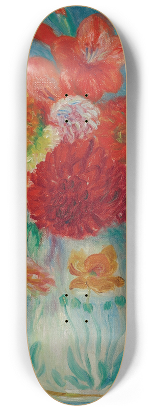 William James Glackens - Still Life With Lilies 8.25 inch art skate deck
