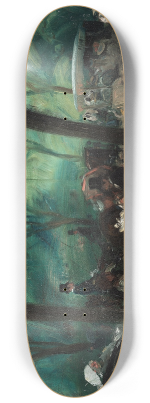 William James Glackens - The Drive, Central Park 8.25 inch art skate deck
