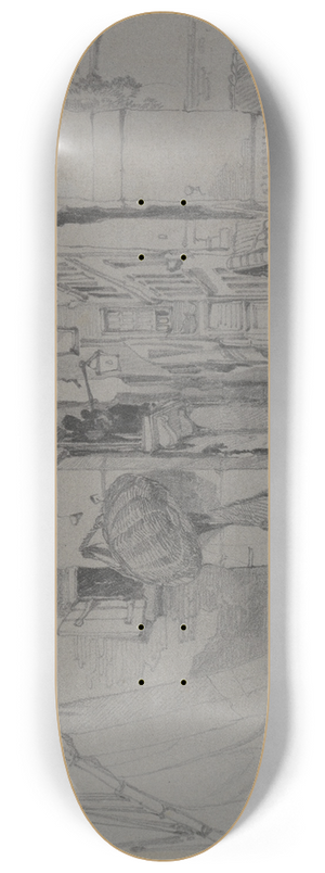 William James Mller - At Venice 8.25 inch art skate deck