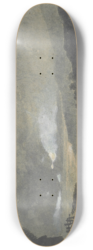 William James Mller - Landscape with windmill 8.25 inch art skate deck