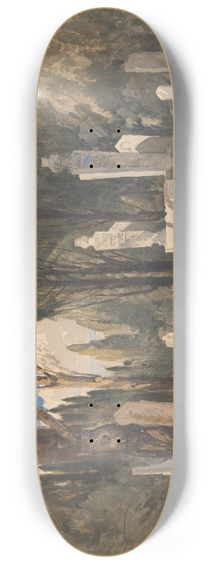 William James Mller - Near the Caravan Bridge, Smyrna 8.25 inch art skate deck