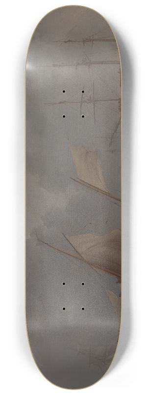 William Joy - A Lugger Driving Ashore in a Gale 8.25 inch art skate deck