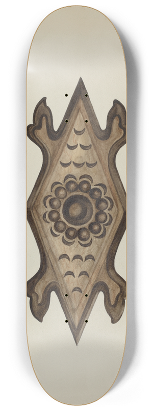 William Kieckhofel - Detail, Side of Confessional 8.25 inch art skate deck