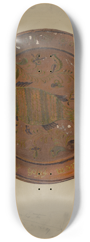 William L. Antrim - Pa. German Dish 8.25 inch art skate deck