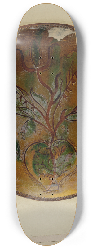 William L. Antrim - Pa. German Pie Plate 8.25 inch art skate deck