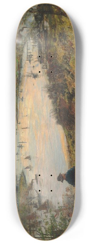 William Lionel Wyllie - Work-a-day England 8.25 inch art skate deck