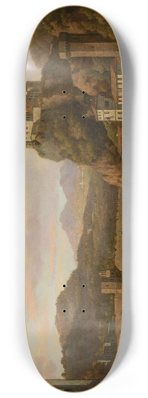 William Marlow - Castle on the Rhne River, France 8.25 inch art skate deck