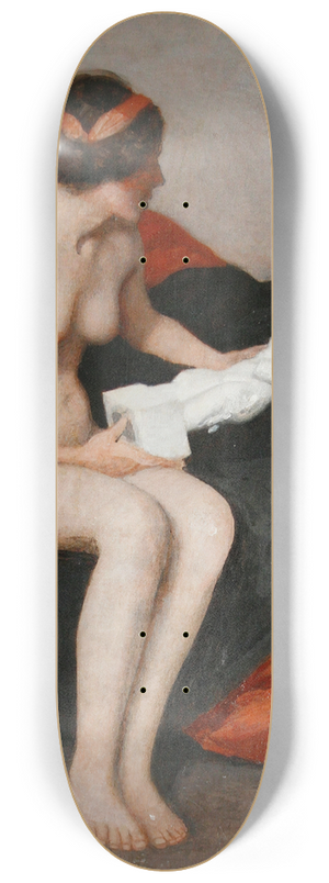 William McGregor Paxton - Seated Nude With Sculpture 8.25 inch art skate deck