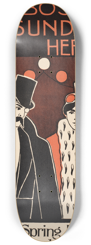 William McGregor Paxton - The Boston Sunday herald, ladies spring fashions, March 17 8.25 inch art skate deck