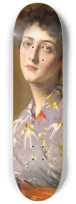 William Merritt Chase - Girl In A Japanese Costume 8.25 inch art skate deck