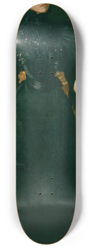 William Merritt Chase - Portrait of a Lady in Black 8.25 inch art skate deck
