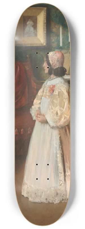 William Merritt Chase - Portrait of My Daughter Alice 8.25 inch art skate deck