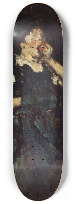 William Merritt Chase - The Apprentice (Boy with Apple) 8.25 inch art skate deck