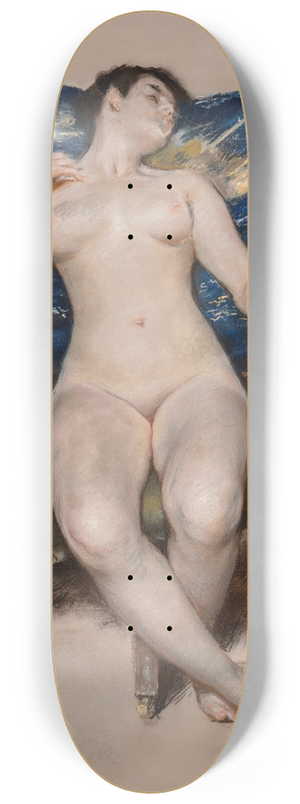 William Merritt Chase - Untitled (Nude Resting in a Chair) 8.25 inch art skate deck