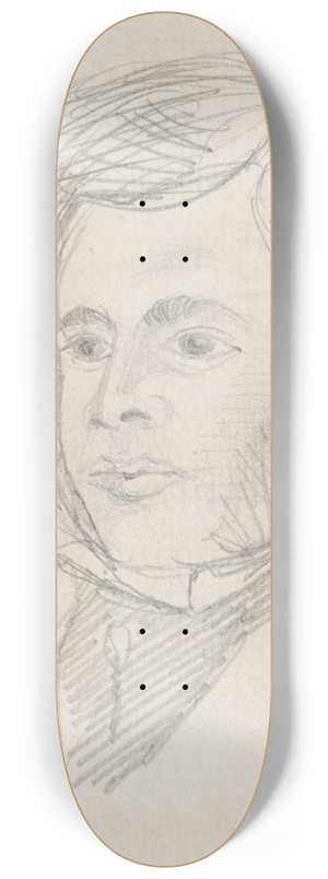 William Michael Rossetti - Thomas Woolner 8.25 inch art skate deck