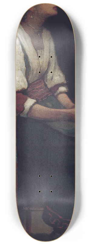 William Morris Hunt - Italian Girl 8.25 inch art skate deck