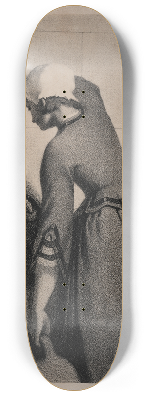 William Morris Hunt - Women at a Well 8.25 inch art skate deck