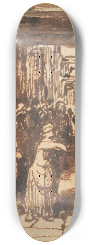 William Mulready - Figures in a Doorway 8.25 inch art skate deck