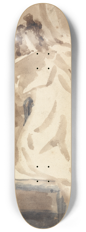 William Mulready - Study for a Girl Reading 8.25 inch art skate deck