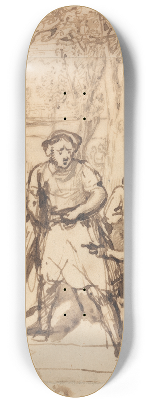 William Mulready - The Fight Interrupted 8.25 inch art skate deck William Mulready - The Fight Interrupted 8.25 inch art skate deck
