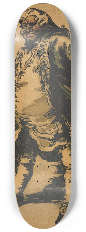 William Nicholson - Characters of Romance; Commodore Trunnion 8.25 inch art skate deck