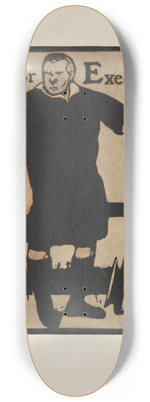 William Nicholson - E is for Executioner 8.25 inch art skate deck