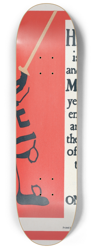 William Nicholson - Harpers Magazine 8.25 inch art skate deck William Nicholson - Harpers Magazine 8.25 inch art skate deck