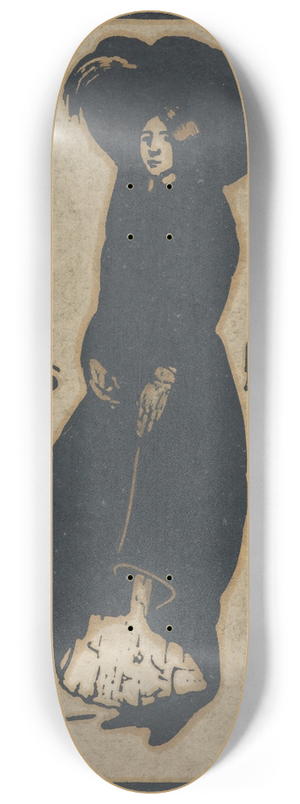 William Nicholson - L is for Lady. From; an Alphabet 8.25 inch art skate deck William Nicholson - L is for Lady. From; an Alphabet 8.25 inch art skate deck