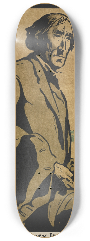 William Nicholson - Sir Henry Irving 8.25 inch art skate deck