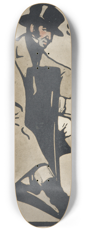 William Nicholson - S is for Sportsman. From; an Alphabet 8.25 inch art skate deck William Nicholson - S is for Sportsman. From; an Alphabet 8.25 inch art skate deck