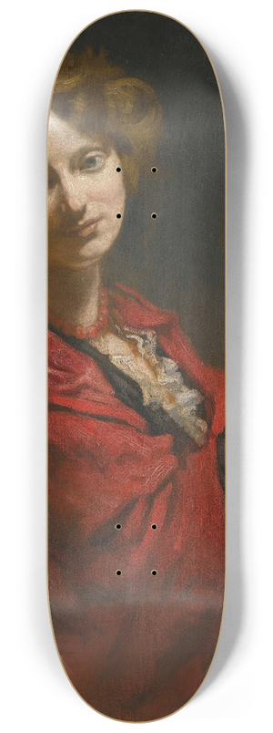 William Orpen - Anita Bartle, The Red Shawl 8.25 inch art skate deck