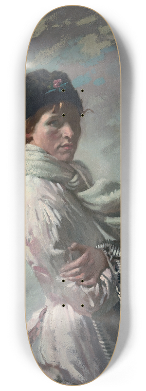 William Orpen - In Dublin Bay; Portrait of the Artists Wife 8.25 inch art skate deck