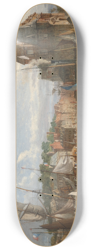 William Parrott - Honfleur, Normandy 8.25 inch art skate deck