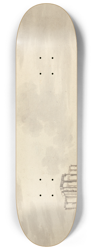 William Pars - Landscape with Temple Ruins at Sunium 8.25 inch art skate deck William Pars - Landscape with Temple Ruins at Sunium 8.25 inch art skate deck
