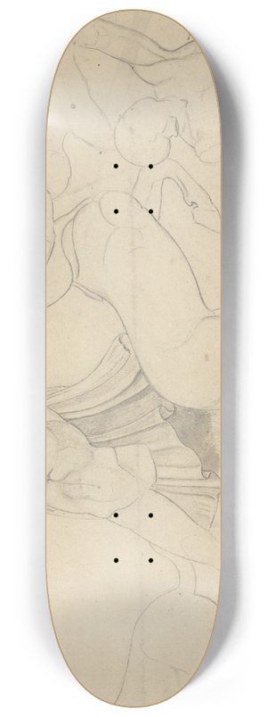 William Pars - Sketch of Centaurs and Lapiths From a Frieze 8.25 inch art skate deck
