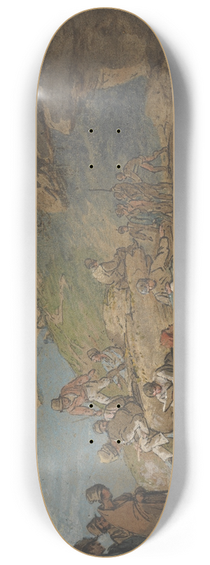 William Payne - A Cave in Sunlight, with Figures 8.25 inch art skate deck
