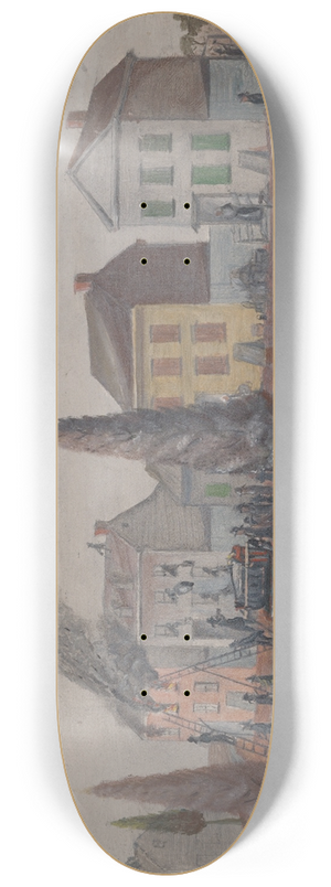 William P. Chappel - Fighting a Fire 8.25 inch art skate deck