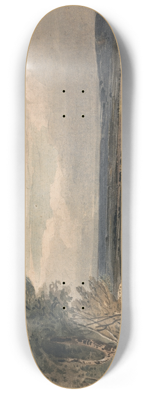 William Pearson - Unidentified Landscape: Trees with Church 8.25 inch art skate deck