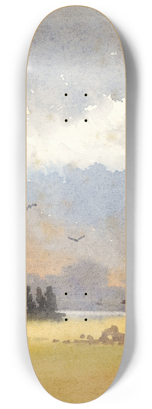 William Percy French - Landscape 8.25 inch art skate deck