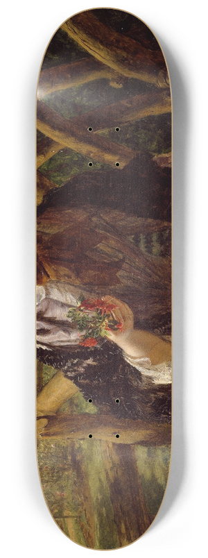 William Powell Frith - Garden Flowers (Making A Posy) 8.25 inch art skate deck