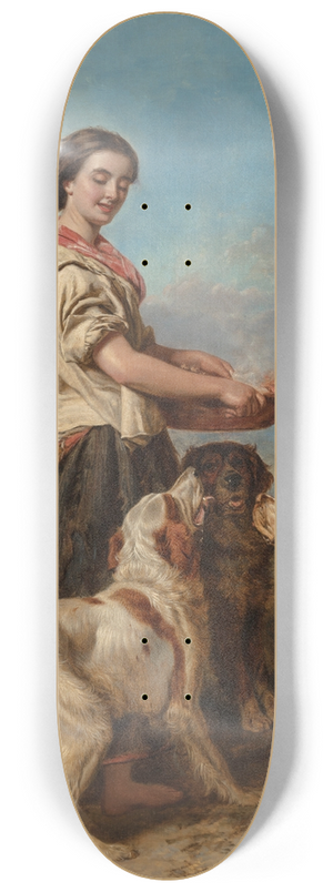 William Powell Frith - The gamekeepers daughter 8.25 inch art skate deck