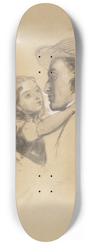 William Powell Frith - The Return from Labor 8.25 inch art skate deck