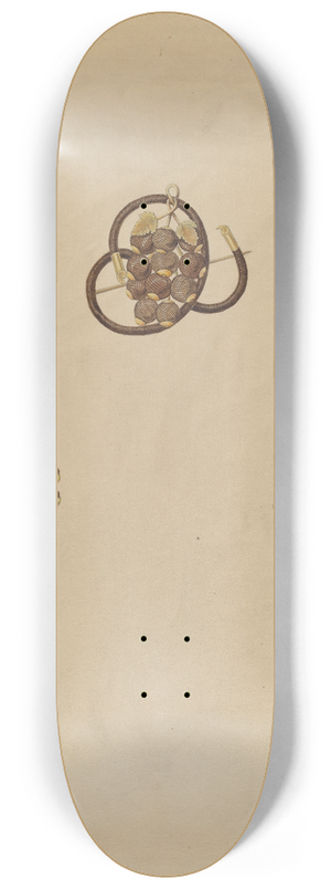 William P. Shearwood - Hair Brooch and Earrings 8.25 inch art skate deck