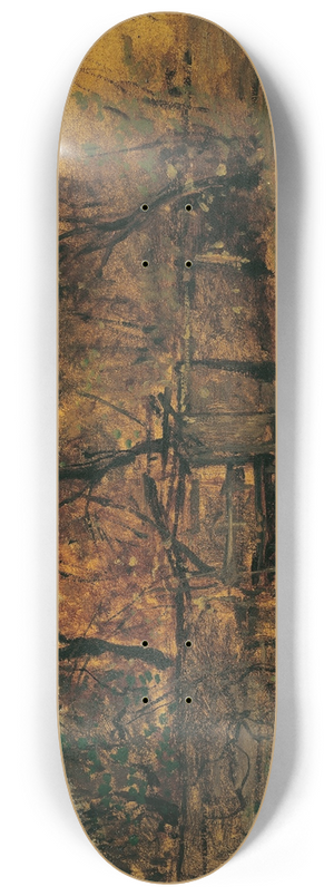 August von Pettenkofen - Der Garten des Malers Franz von Lenbach in Mnchen 8.25 inch art skate deck