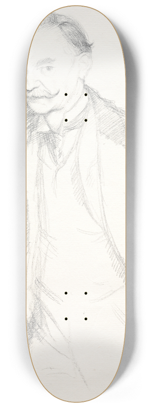 William Rothenstein - Thomas Hardy 8.25 inch art skate deck