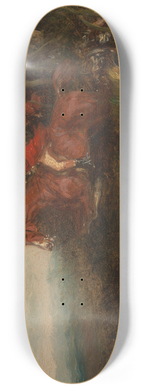 William Shayer - Foxhunting; Breaking Cover 8.25 inch art skate deck